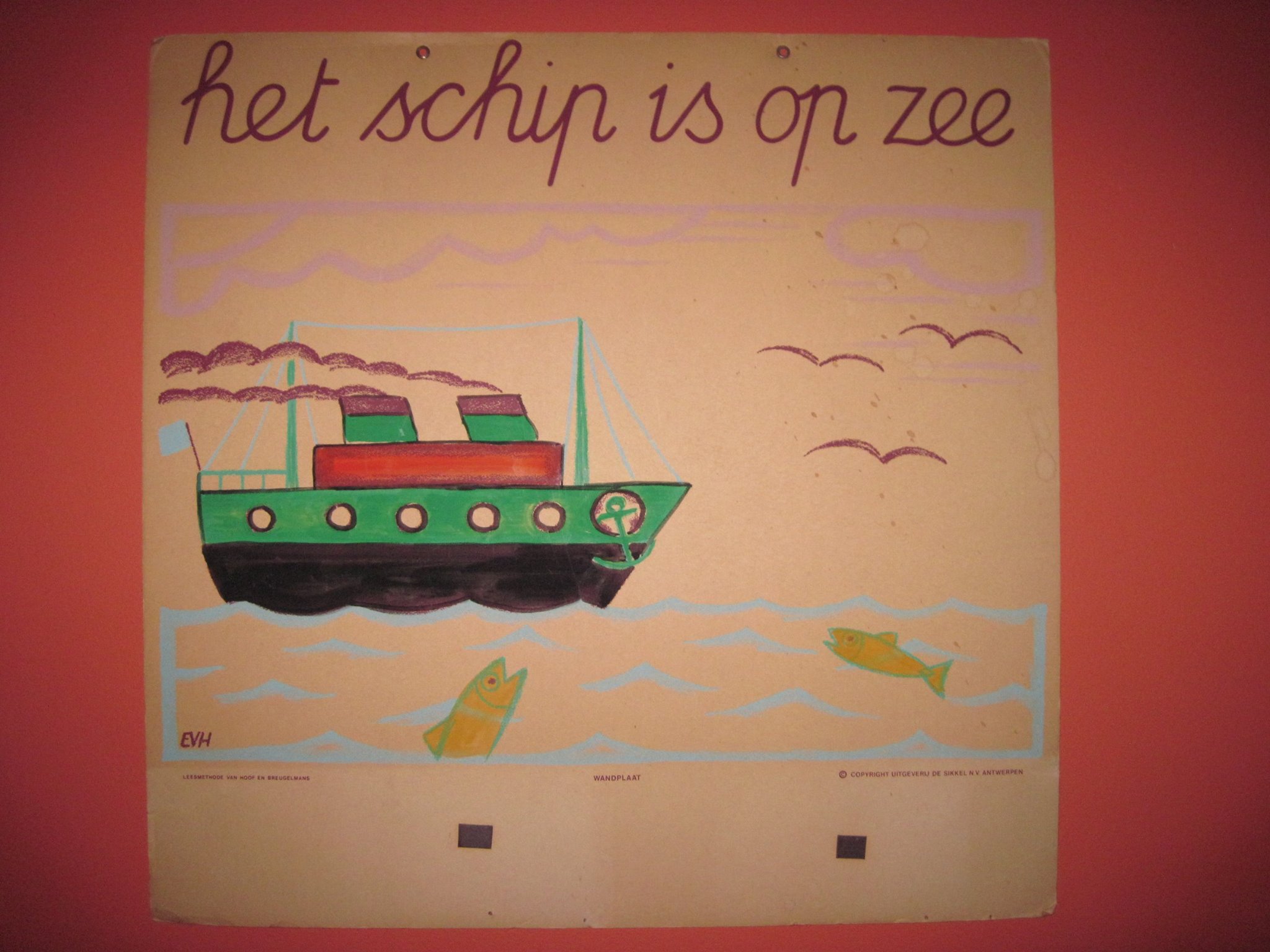 het schip is op zee